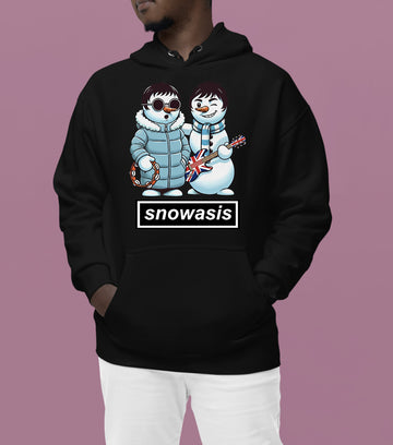 Snowasis Snowmen Guitar Christmas Charm - Whimsical Holiday Keepsake Hoodie