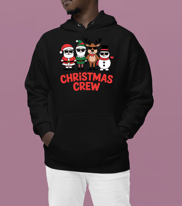 Christmas Crew: Cozy Holiday Squad Gift Idea for Friends & Family | Festive Seasonal Theme Hoodie