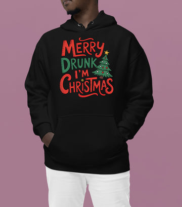 Merry Drunk I'm Christmas - Holiday Humor Gift for Christmas Party, Festive Keepsake, Seasonal Laugh Hoodie