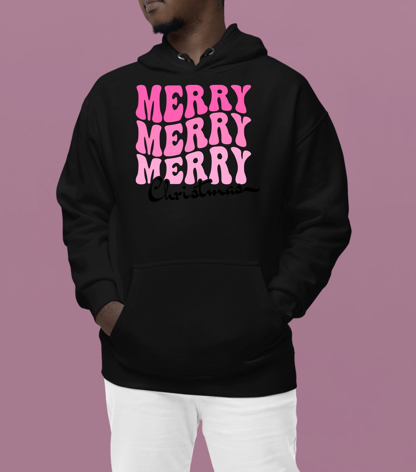 Merry Merry Merry Christmas - Handmade Keepsake Gift for Cozy Festive Cheer Hoodie