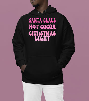 Santa Claus Reindeer Christmas Scene with Hot Cocoa - Cozy Holiday Charm for Gifts & Collectibles Hoodie