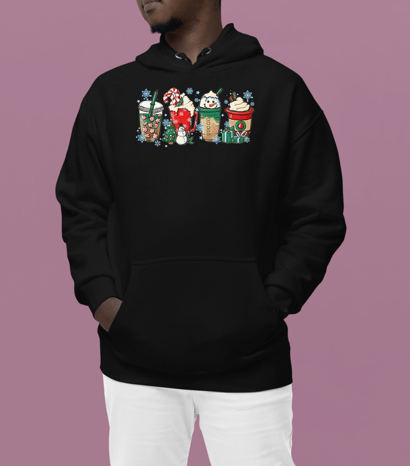 Milkshake Christmas Gift Idea, Festive Holiday Cheer, Sweet Treat Themed Celebration for the Season Hoodie