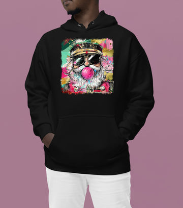 Santa Bubblegum Christmas Collectible - Holiday Gift for Santa Lovers, Festive Seasonal Item Hoodie