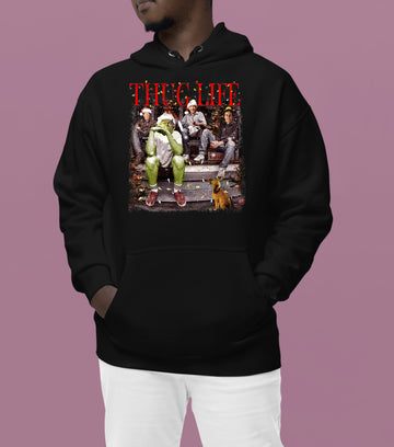Christmas Thug Life House - Handmade Holiday Home Accent, Rustic Festive Gift Idea for Fans, Unique Xmas Keepsake Hoodie
