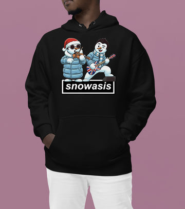 Snowasis Violin Gutar Winking Christmas Charm - Festive Music Gift Hoodie