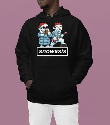 Snowasis Guitar and Violin Christmas Theme - Festive Gift for Music Lovers, Holiday Cheer, Unique Seasonal Accessory Hoodie