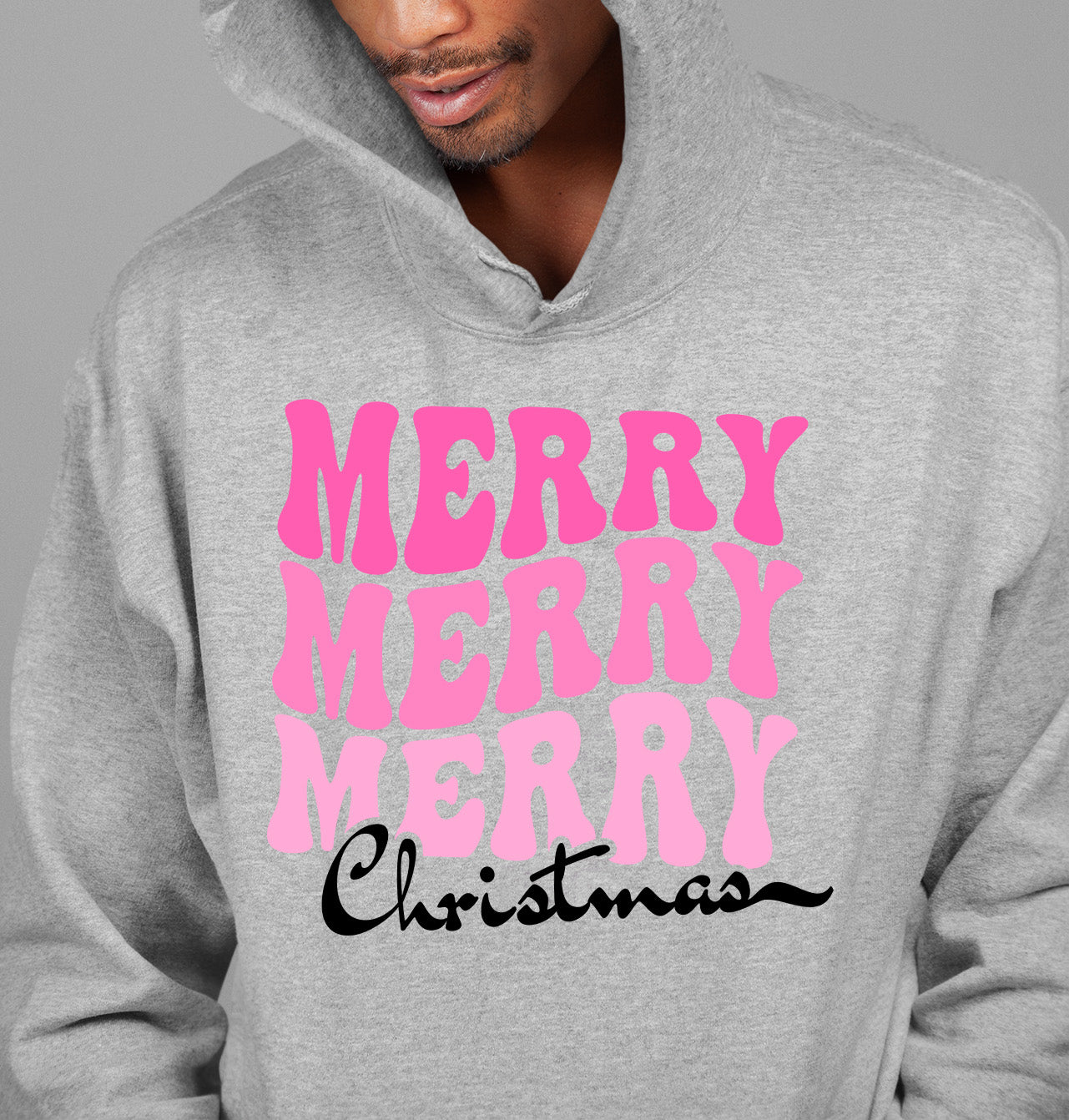 Merry Merry Merry Christmas - Handmade Keepsake Gift for Cozy Festive Cheer Hoodie