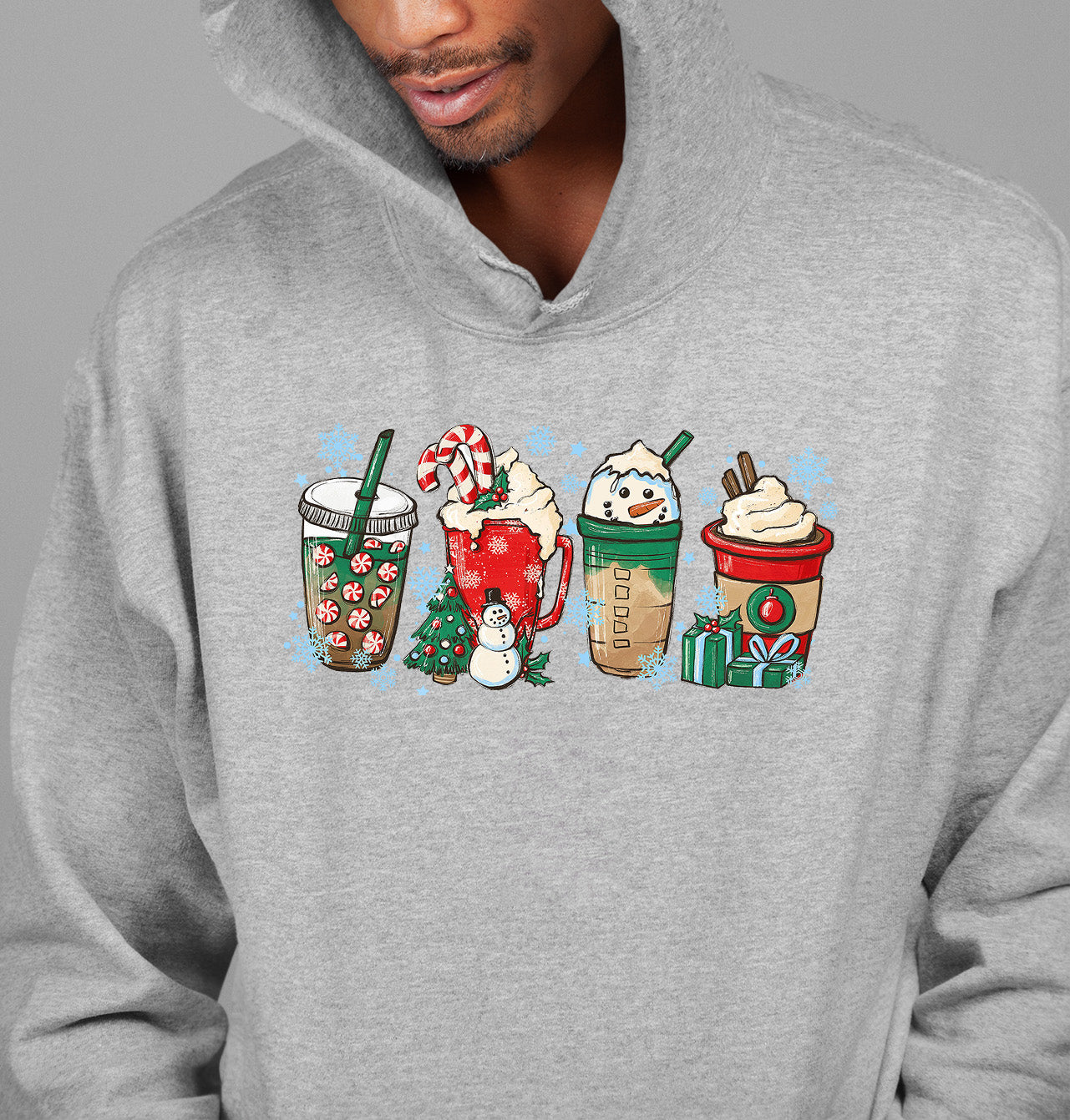 Milkshake Christmas Gift Idea, Festive Holiday Cheer, Sweet Treat Themed Celebration for the Season Hoodie