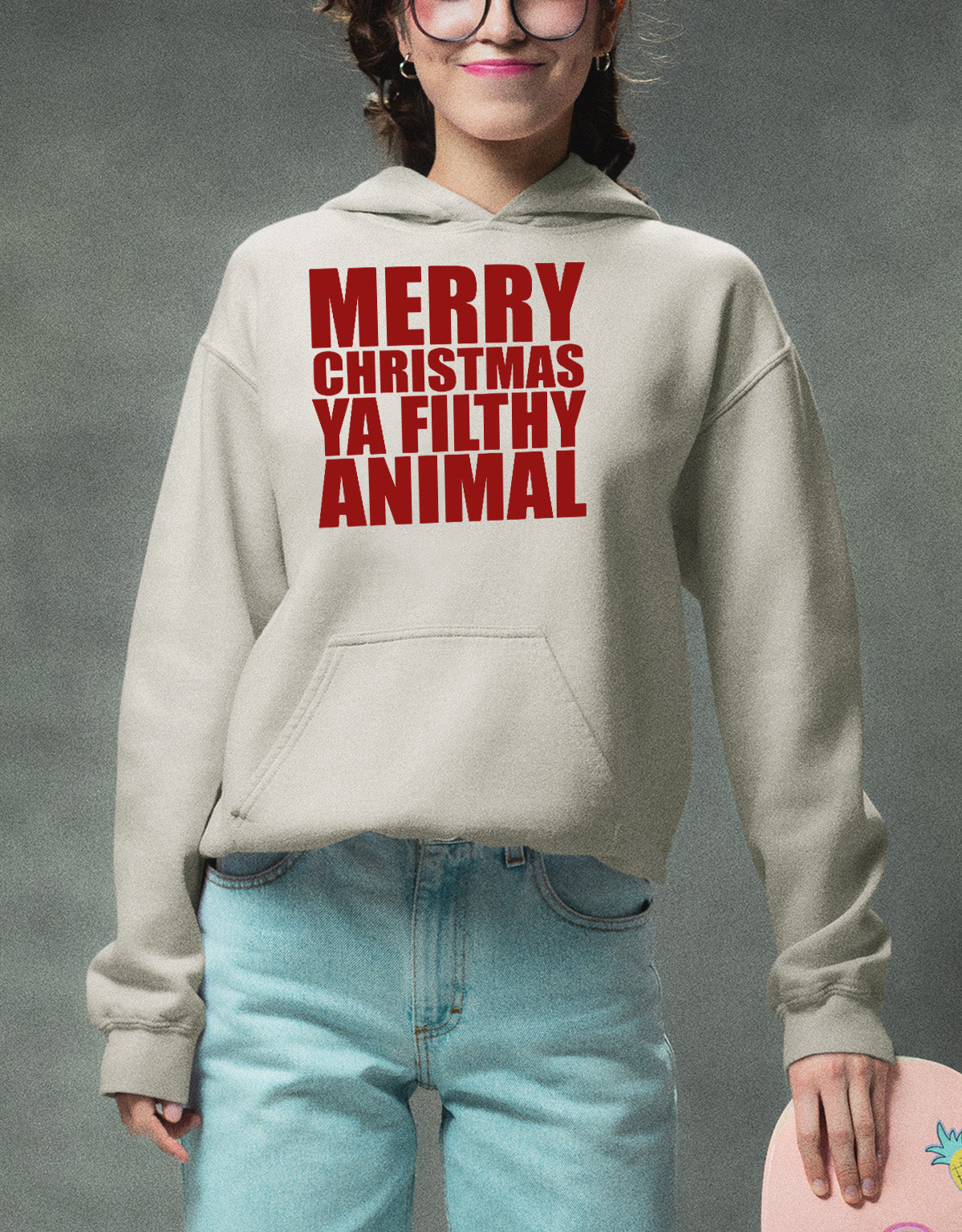 Merry Christmas Ya Filthy Animals - Humorous Holiday Movie Quote Gift Idea, Classic Christmas Laugh Hoodie