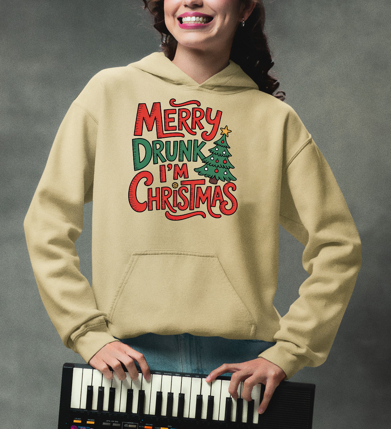 Merry Drunk I'm Christmas - Holiday Humor Gift for Christmas Party, Festive Keepsake, Seasonal Laugh Hoodie