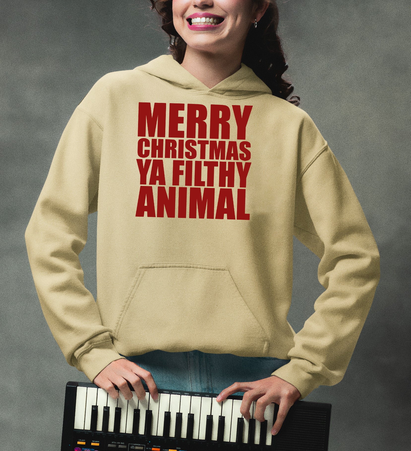 Merry Christmas Ya Filthy Animals - Humorous Holiday Movie Quote Gift Idea, Classic Christmas Laugh Hoodie
