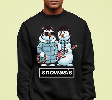 Snowasis Snowmen Guitar Christmas Charm - Whimsical Holiday Keepsake Sweatshirt
