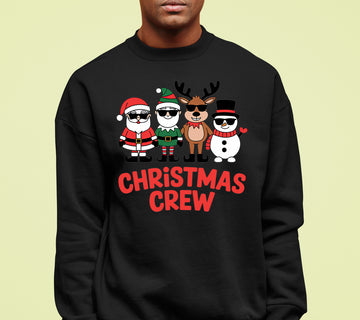 Christmas Crew: Cozy Holiday Squad Gift Idea for Friends & Family | Festive Seasonal Theme Sweatshirt