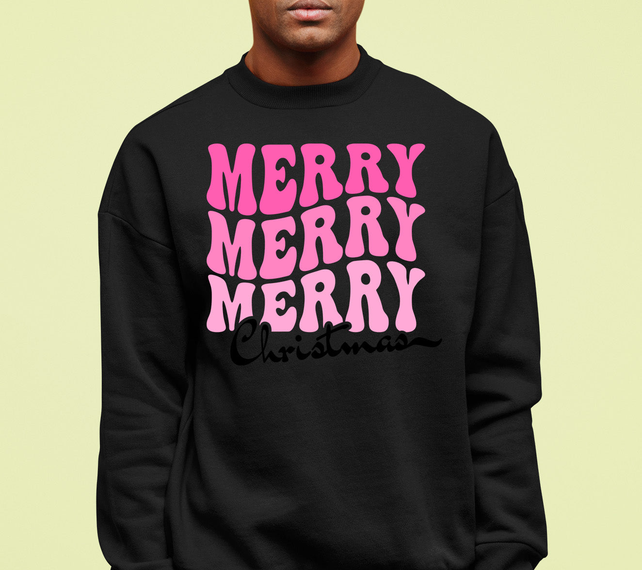 Merry Merry Merry Christmas - Handmade Keepsake Gift for Cozy Festive Cheer Sweatshirt