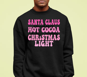 Santa Claus Reindeer Christmas Scene with Hot Cocoa - Cozy Holiday Charm for Gifts & Collectibles Sweatshirt