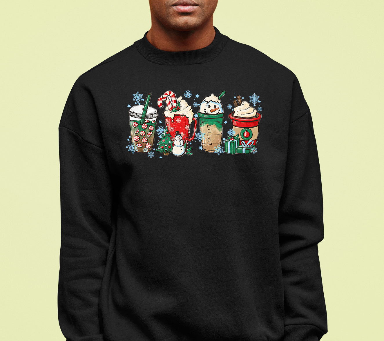 Milkshake Christmas Gift Idea, Festive Holiday Cheer, Sweet Treat Themed Celebration for the Season Sweatshirt