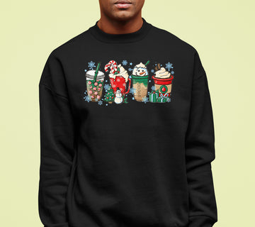Milkshake Christmas Gift Idea, Festive Holiday Cheer, Sweet Treat Themed Celebration for the Season Sweatshirt