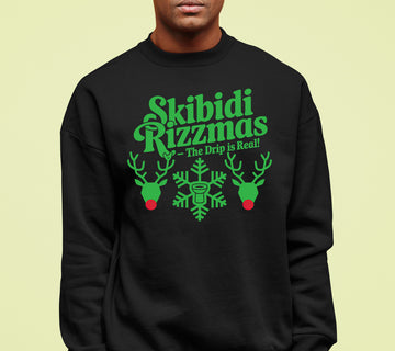 Skibidi Rizzman Christmas Character - Festive Holiday Cheer for Fans, Whimsical Seasonal Gift Idea Sweatshirt