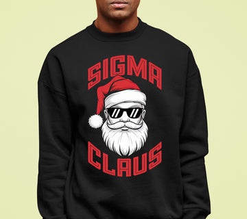 Sigma Claus Christmas Santa Illustration - Festive Holiday Artwork for Seasonal Cheer Sweatshirt