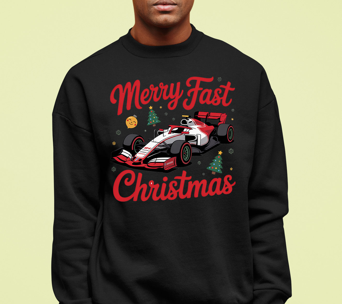 Merry Fast Christmas - Festive Holiday Theme for Winter Wear, Cozy Red & Green Vibes, Seasonal Gift Idea Sweatshirt