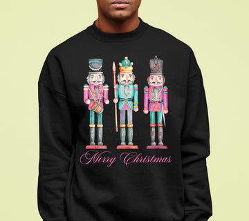 Merry Christmas Statues - Handcrafted Resin Figures for Holiday Collectibles and Display Sweatshirt