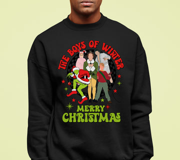 The Boys of Winter - Festive Christmas Theme for Him, Snowy Night Spirit, Holiday Gift Idea Sweatshirt