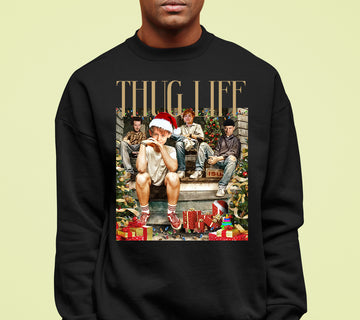 Christmas Thug Life Porch Santa Hat - Funny Santa Hat for Porch, Holiday Humor Gift Sweatshirt
