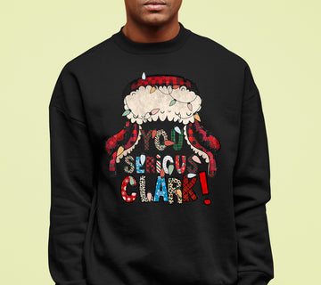 Whimsical Christmas motif for festive crafting, cozy holiday pattern, yuletide inspiration, handmade vibe, cheerful seasonal element Sweatshirt