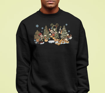 Vintage Christmas Fairytale Retro Style - Yuletide Nostalgia, Cozy Holiday Vintage Theme Sweatshirt