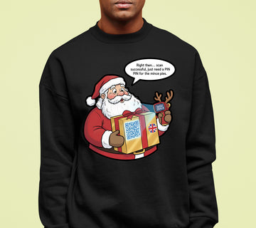 UK Digital ID Santa - Festive Christmas Security Badge Template for Online Use Sweatshirt