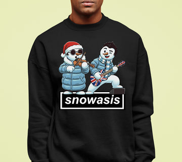 Snowasis Violin Gutar Winking Christmas Charm - Festive Music Gift Sweatshirt
