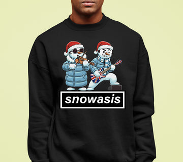 Snowasis Guitar and Violin Christmas Theme - Festive Gift for Music Lovers, Holiday Cheer, Unique Seasonal Accessory Sweatshirt