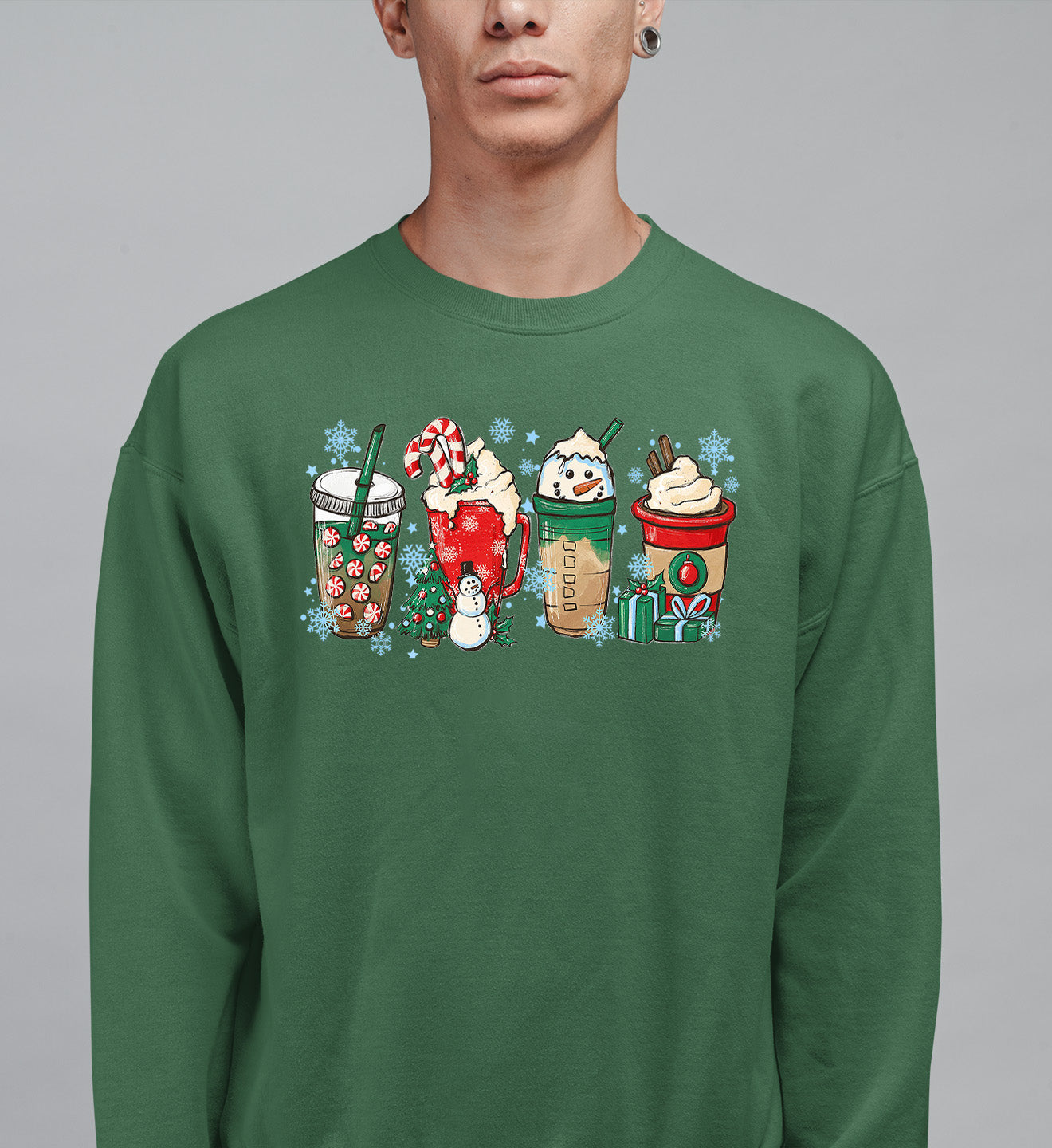 Milkshake Christmas Gift Idea, Festive Holiday Cheer, Sweet Treat Themed Celebration for the Season Sweatshirt