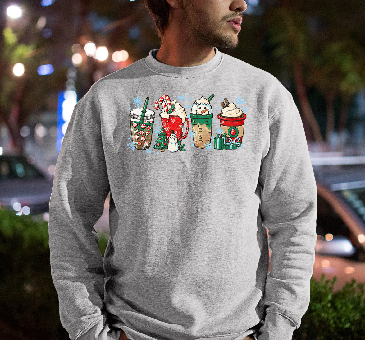 Milkshake Christmas Gift Idea, Festive Holiday Cheer, Sweet Treat Themed Celebration for the Season Sweatshirt