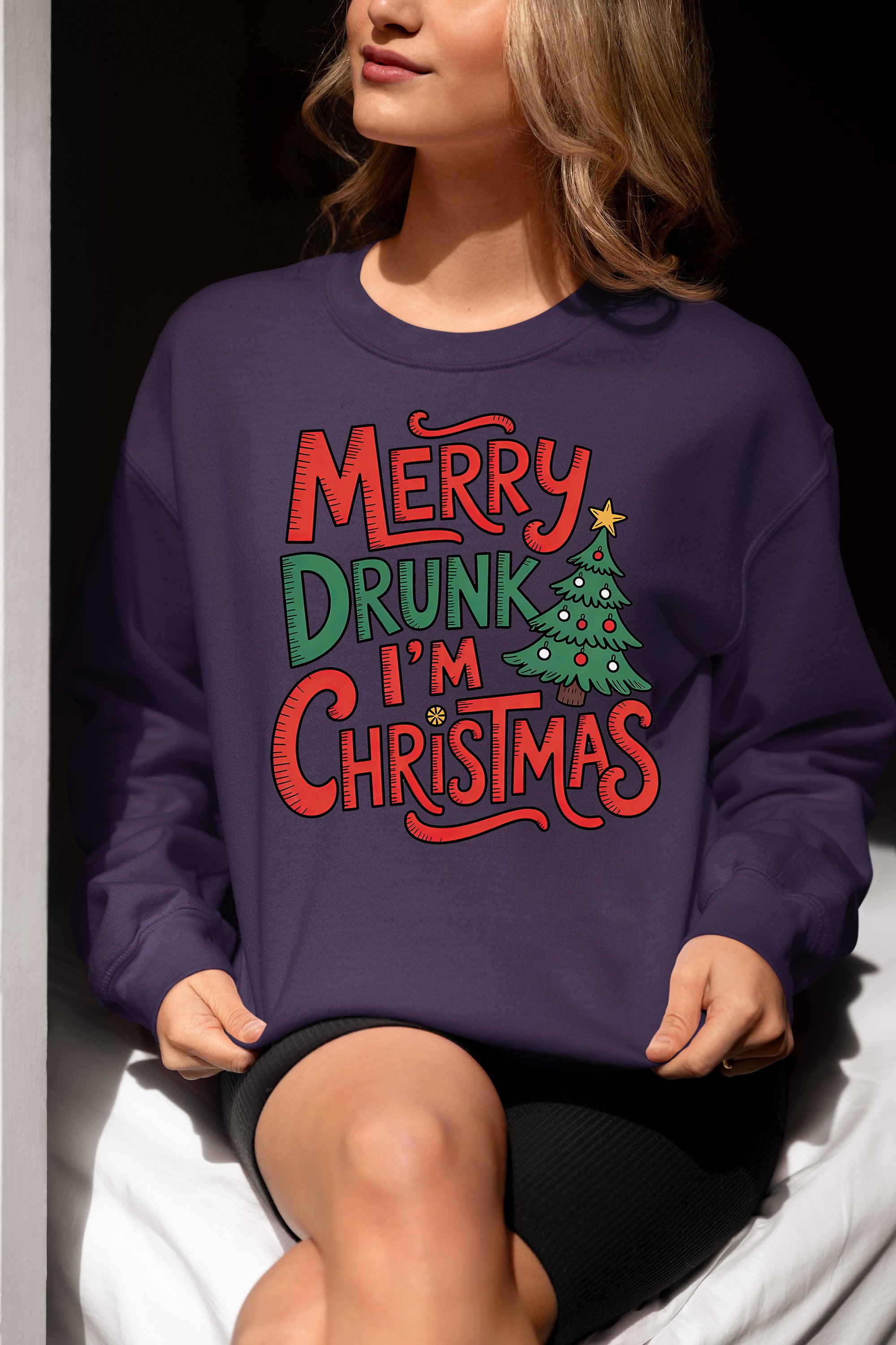 Merry Drunk I'm Christmas - Holiday Humor Gift for Christmas Party, Festive Keepsake, Seasonal Laugh Sweatshirt