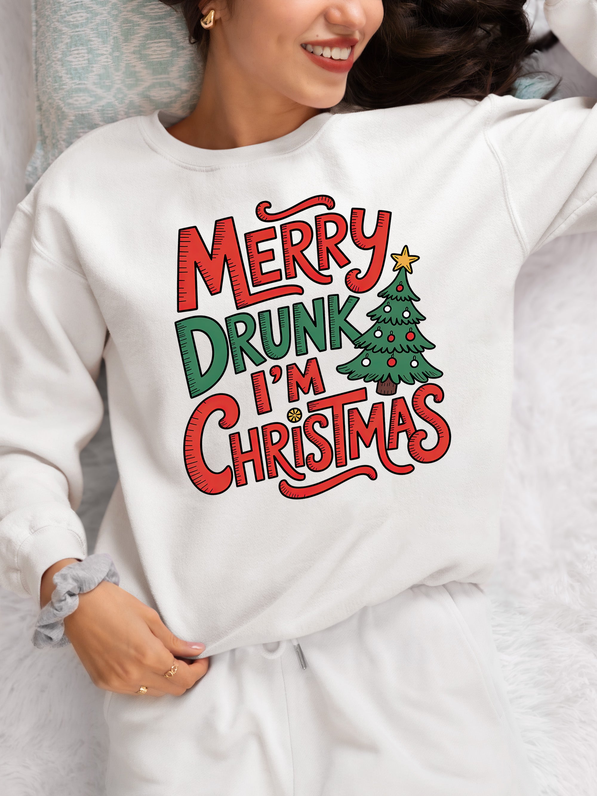 Merry Drunk I'm Christmas - Holiday Humor Gift for Christmas Party, Festive Keepsake, Seasonal Laugh Sweatshirt
