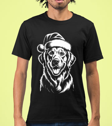 Christmas Dog Illustration for Pet Lovers – Festive Holiday Scene Gift Idea, Cozy Canine Portrait, Seasonal Cheer T-Shirt