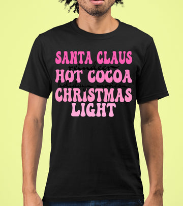 Santa Claus Reindeer Christmas Scene with Hot Cocoa - Cozy Holiday Charm for Gifts & Collectibles T-Shirt