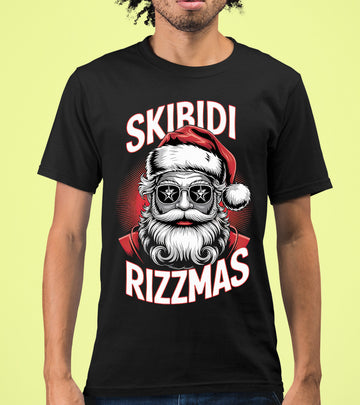Skibidi Rizzmass Grovey Santa Christmas Spirit Gift Idea for Pop Culture Fans T-Shirt