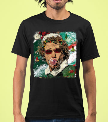 Christmas Elf Bubblegum Artwork, Whimsical Holiday Elf Art with Bubblegum, Festive Fantasy Illustration Gift Idea T-Shirt