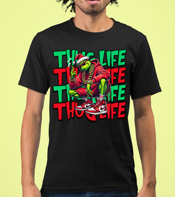 Christmas Thug Life x3 Graphic Artwork – Festive Holiday Humor for the Season T-Shirt