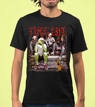 Christmas Thug Life Grinch Porch Sign - Funny Grinch Themed Holiday Welcome for Porch T-Shirt