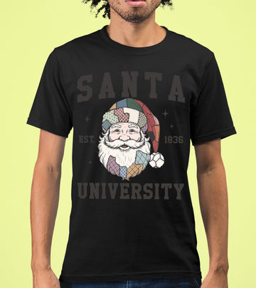 Santa University Christmas Collection, Santa Claus Gift, North Pole Education Theme, Festive Holiday Cheer T-Shirt