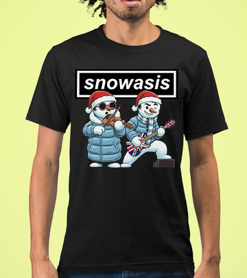 Snowasis Guitar and Violin Christmas Keepsake Gift for Music Lovers T-Shirt