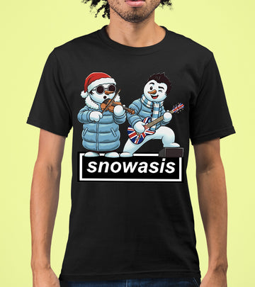 Snowasis Violin Gutar Winking Christmas Charm - Festive Music Gift T-Shirt