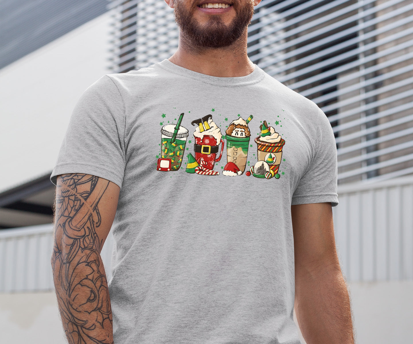 Milkshake Christmas Scene Festive Holiday Flavor Mood for Seasonal Cheer and Warm Winter Moments T-Shirt
