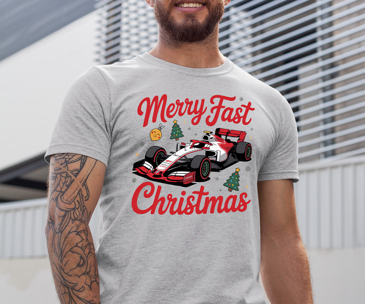 Merry Fast Christmas - Festive Holiday Theme for Winter Wear, Cozy Red & Green Vibes, Seasonal Gift Idea T-Shirt