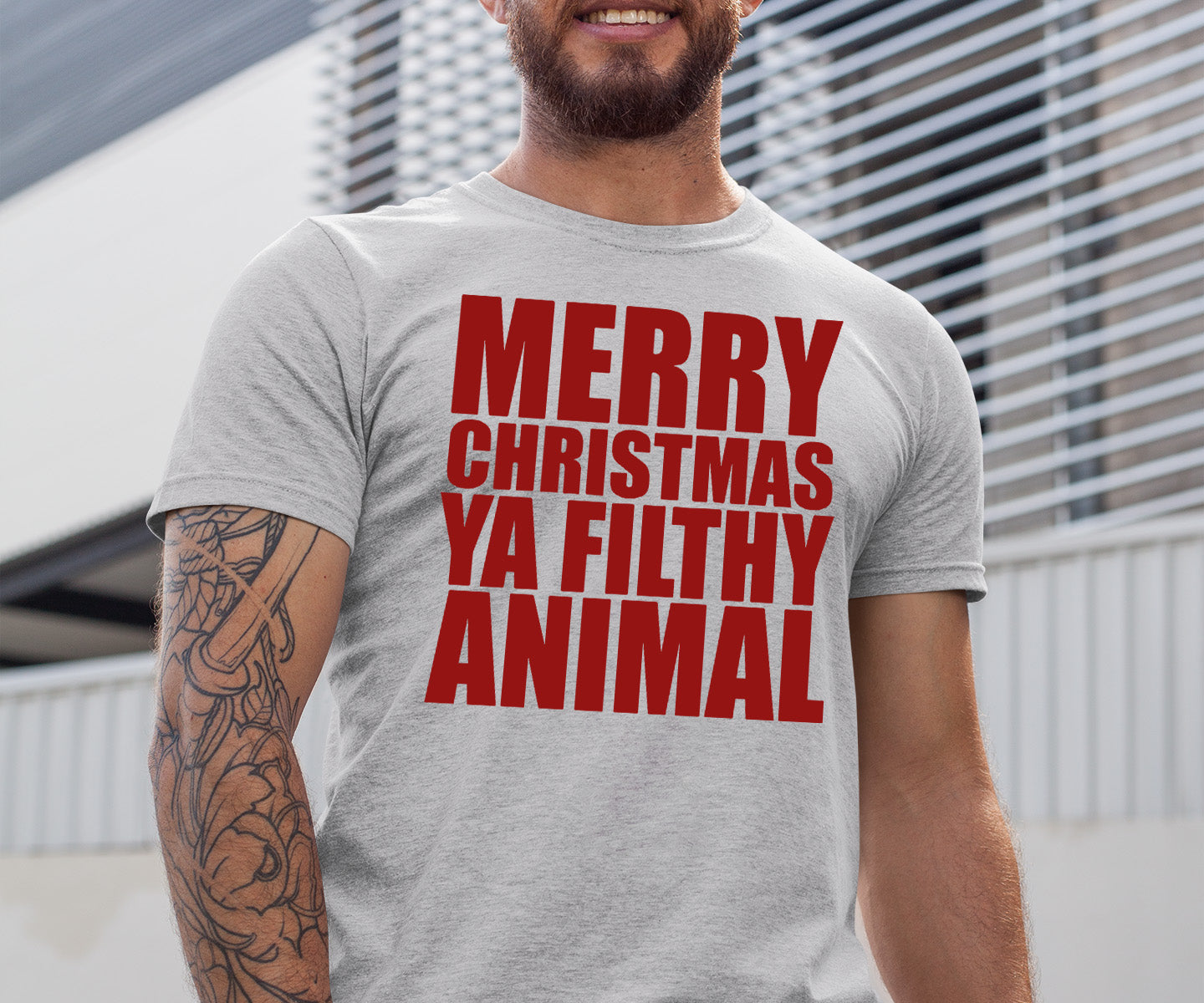 Merry Christmas Ya Filthy Animals - Humorous Holiday Movie Quote Gift Idea, Classic Christmas Laugh T-Shirt