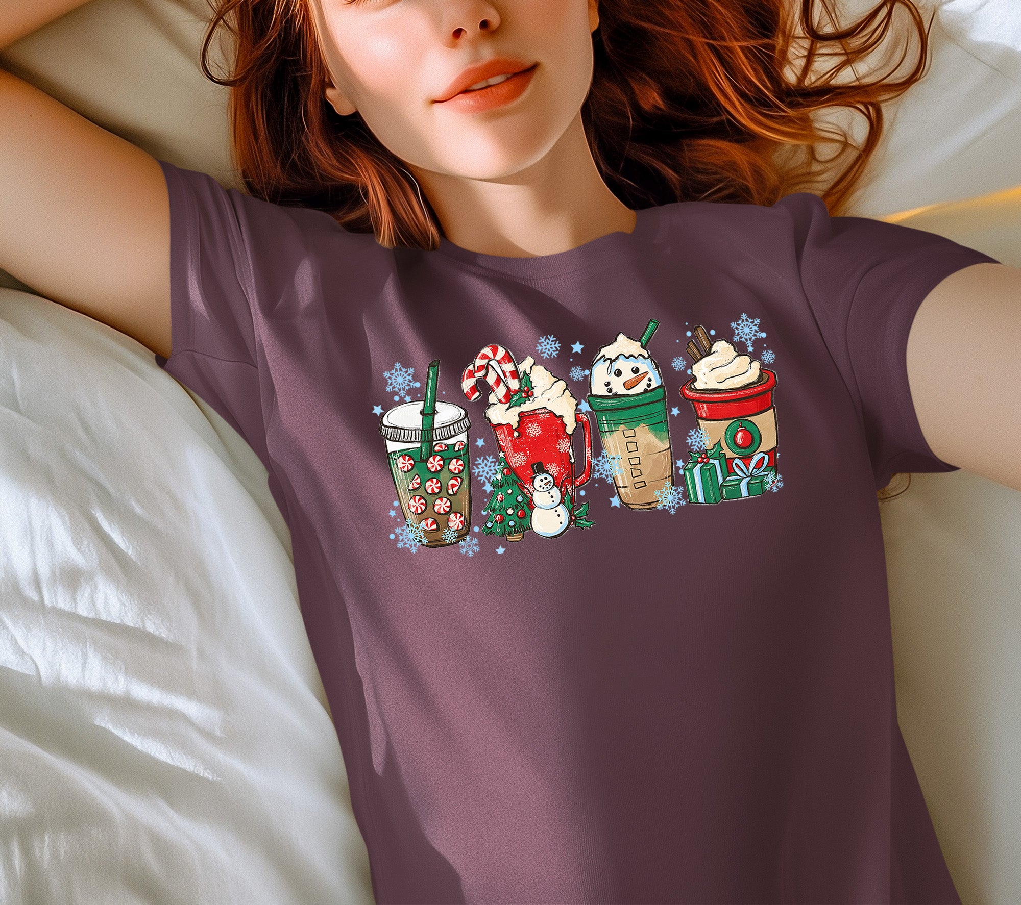 Milkshake Christmas Gift Idea, Festive Holiday Cheer, Sweet Treat Themed Celebration for the Season T-Shirt