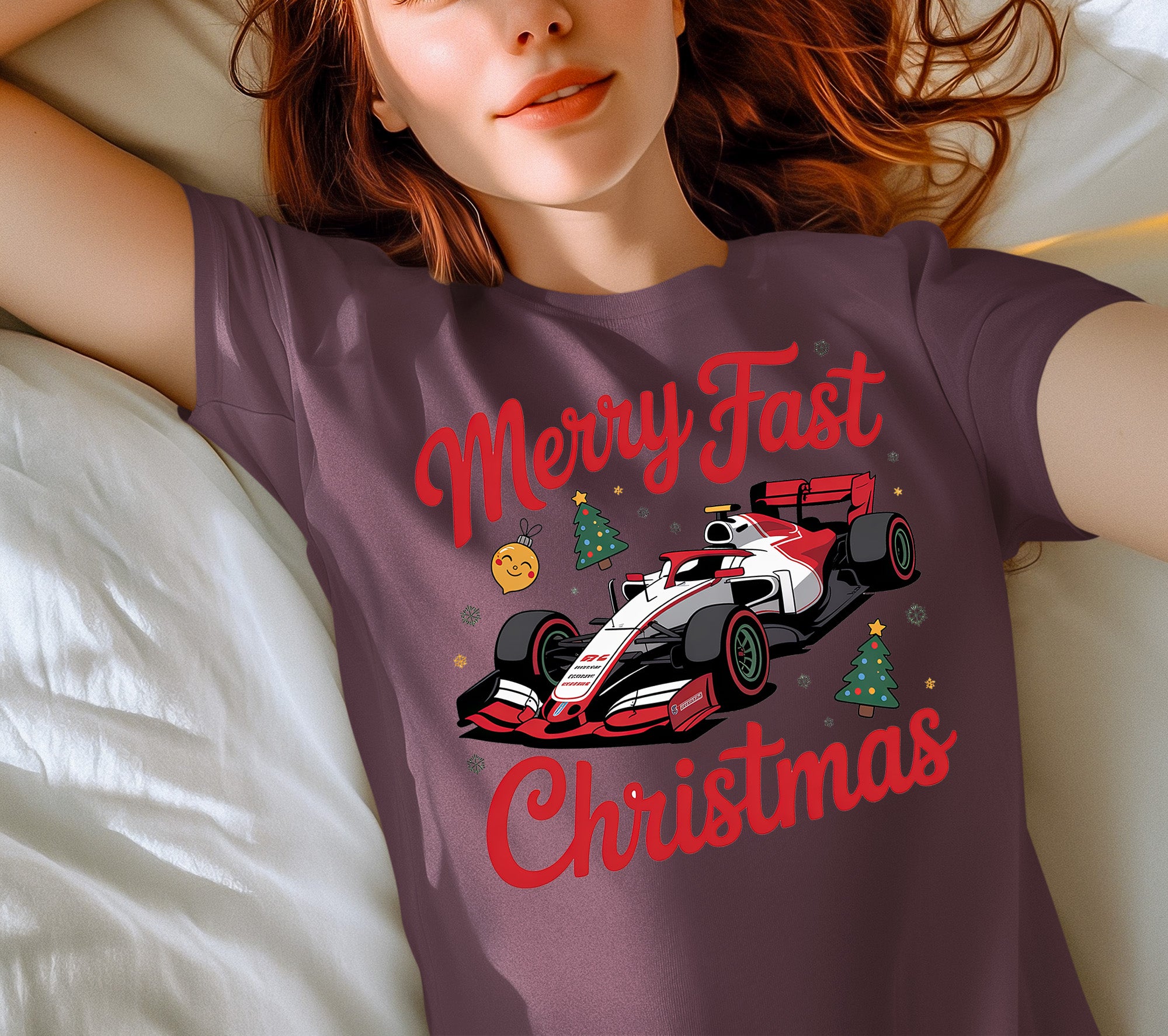 Merry Fast Christmas - Festive Holiday Theme for Winter Wear, Cozy Red & Green Vibes, Seasonal Gift Idea T-Shirt